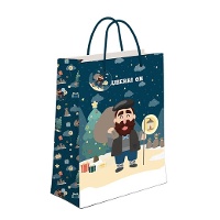 Bolsa regalo de 45 x 33 x 10 cm de Olentzero - 1 unidad