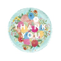 Globo de Thank you Floral de 43 cm