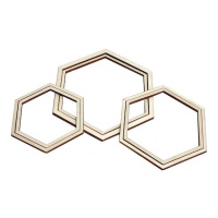 Bastidores hexagonales de madera - Casasol - 3 unidades