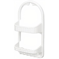 Estante para ducha de 2 alturas blanco con ventosa
