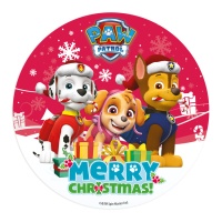Oblea comestible de la Patrulla Canina Navidad de 20 cm - Dekora