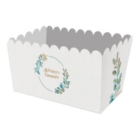 Caja de Comunión floral ancha - 3 unidades