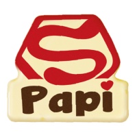 Letrero de chocolate blanco de Súper Papi - Dekora - 84 unidades