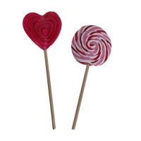 Piruletas de caramelo Mix Colors & Heart da 60 gr - 24 unidades