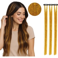 Mecha de pelo de 50 cm brillante - 3 unidades