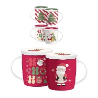 Taza de 350 ml de Papá Noel Hohoho con filtro para té - 1 unidad