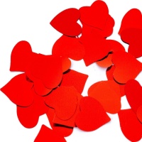 Confetti de corazones grandes rojos de 15 gr