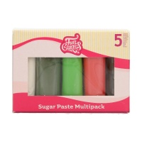 Set de fondant de 5 colores de Navidad de 500 gr - FunCakes