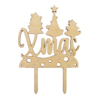 Topper para tarta de madera de Xmas - Scrapcooking