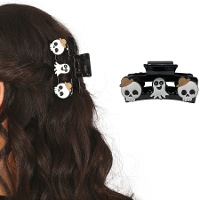 Pinza para el pelo de fantasma y calaveras - 2 unidades
