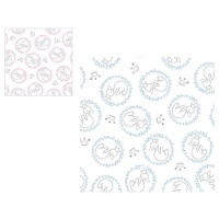 Tela piqué de algodón Cisne - Indigo