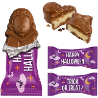 Chocolatinas rellenas de crema de leche de happy halloween de 80 gr - 8 unidades