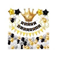 Kit de globos Royal Birthday - Monkey Business - 67 unidades