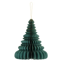 Colgante nido de árbol de Navidad verde botella de 24 cm - 1 unidad