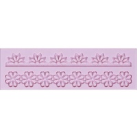 Molde de silicona rectangular cenefas florales de 16,5 x 5cm - Artis decor