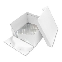 Caja para tarta cuadrada de 33 x 33 x 15 cm con base cuadrada de 0,3 cm - PME