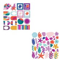 Die cuts de flores surtidas