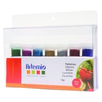 Set de purpurina en polvo de colores de 7 gr - 7 unidades