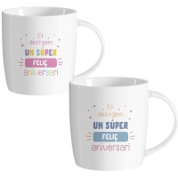 Taza 350 ml Feliç Aniversari - 1 unidad