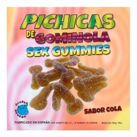 Gominolas con forma de pene sabor a cola con azúcar - 125 gr