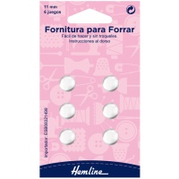 Fornitura para forrar botones de 11 mm - Hemline - 6 unidades