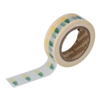 Washi tape de piñas amarillo - 10 m