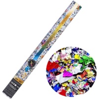 Cañon de confetti de foil colorido - 50 cm