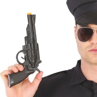 Pistola negra de policía clásica de 27 cm