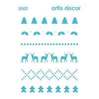 Plantilla Stencil cenefas de Navidad de 15 x 20 cm - Artis decor - 1 unidad