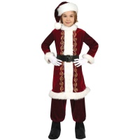 Disfraz de Papá Noel granate para niño