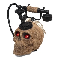 Teléfono de calavera con luz y sonido