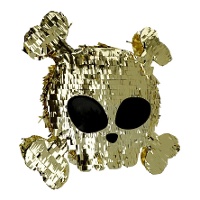 Piñata de calavera pirata de 50 x 50 cm