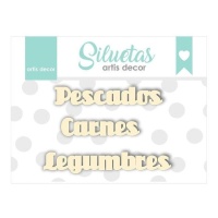 Chipboard de Pescados, Carnes y Legumbres - Artis decor - 3 unidades