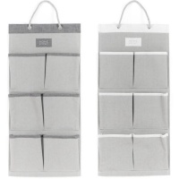 Organizador armario colgante de 55 x 26 cm gris - 6 bolsillos - 1 unidad