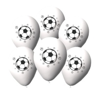 Globos de látex de balones de Fútbol de 23 cm - 6 unidades