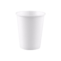 Vasos de cartón blancos biodegradables de 250 ml - 15 unidades