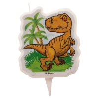 Vela de Dinosaurio 2D de 7,5 cm - 1 unidad