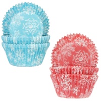 Cápsulas para cupcakes de copos de nieve de colores - House of Marie - 50 unidades