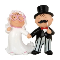Figura para tarta de boda de photocall Pit & Pita de 16 cm