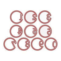 Troquel de número con círculo Zag - Misskuty - 10 unidades