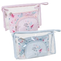 Neceser de Mariposas de 24 x 15 x 8 cm - 3 unidades