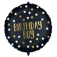 Globo redondo de Birthday Boy con estrellas de 46 cm - Procos