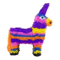 Piñata de burro colorido 3D de 55 x 41 cm