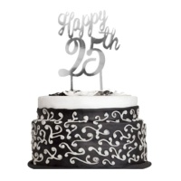 Topper para tarta acrílico de 25 aniversario - Dekora