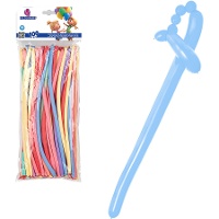 Globos de látex moldeables color pastel - 100 unidades
