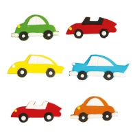 Figuras de azúcar de coches - Decora - 6 unidades
