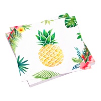 Servilletas Hawaianos piña de 16,5 cm - 20 unidades