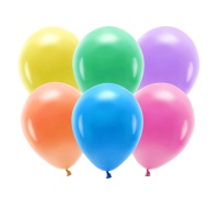 Globo de látex biodegradable pastel de colores surtidos de 30 cm - PartyDeco - 10 unidades
