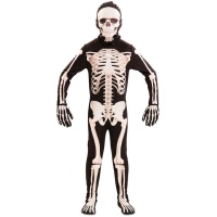 Disfraz de esqueleto realista infantil