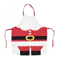 Delantal de Papá Noel rojo
